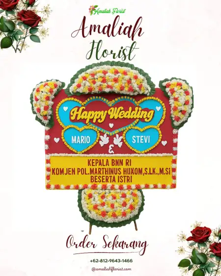 Papan Bunga Pernikahan Poncol